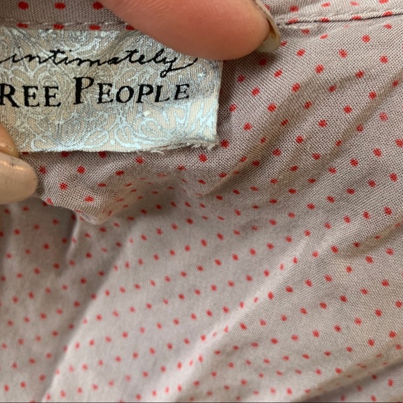 𝓯𝓹🩷 FREE PEOPLE PINK TRAPEZE POLKA DOT DRESS - Picture 5 of 6